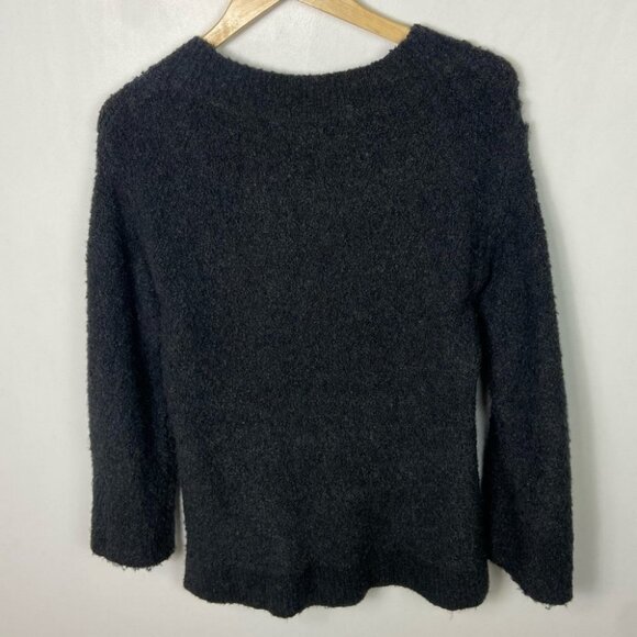Anthropologie Alpaca Merino Wool Simone Sweater Grey Size XS Knit‎ V-Neck Boho - Picture 13 of 13